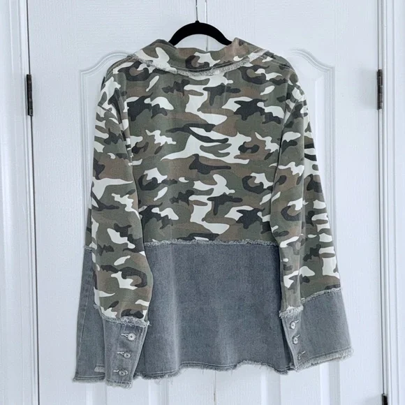 NWT: POL Camouflage and Denim Jacket - Picture 4 of 14